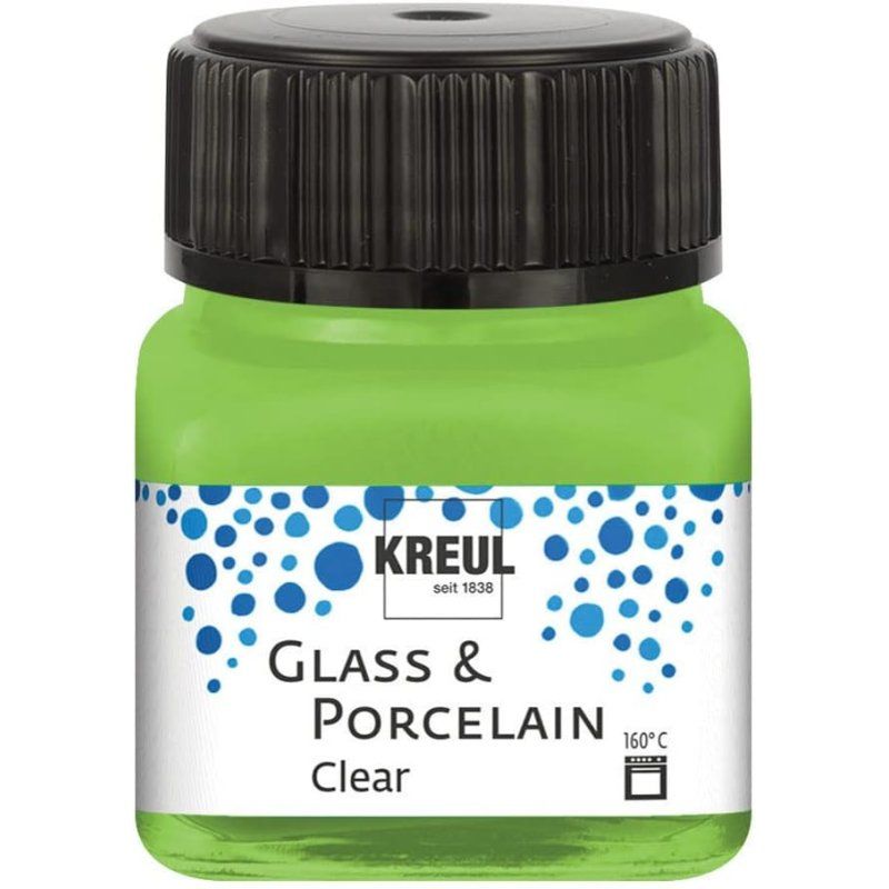 KREUL Peinture pour verre et porcelaine Clear, vert pomme