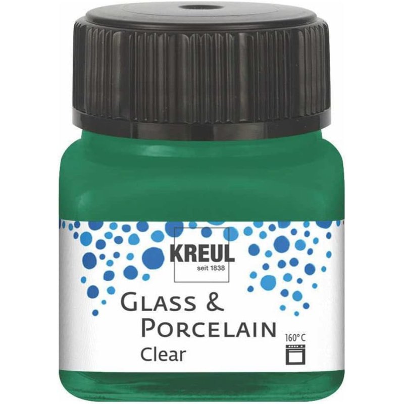 KREUL Peinture pour verre et porcelaine Clear, vert foncé