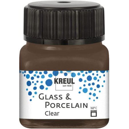 KREUL Peinture pour verre et porcelaine Clear, brun expresso