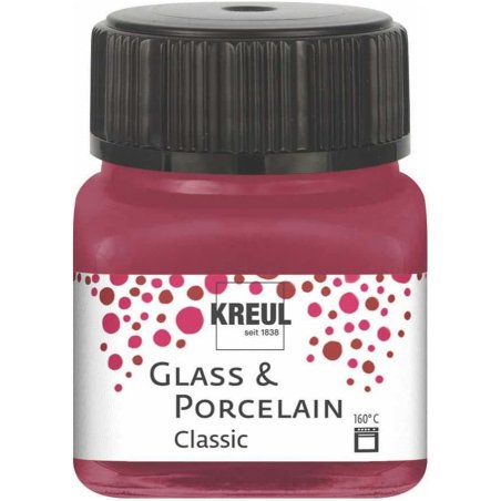 KREUL Peinture pour verre et porcelaine Classic,rouge grenat
