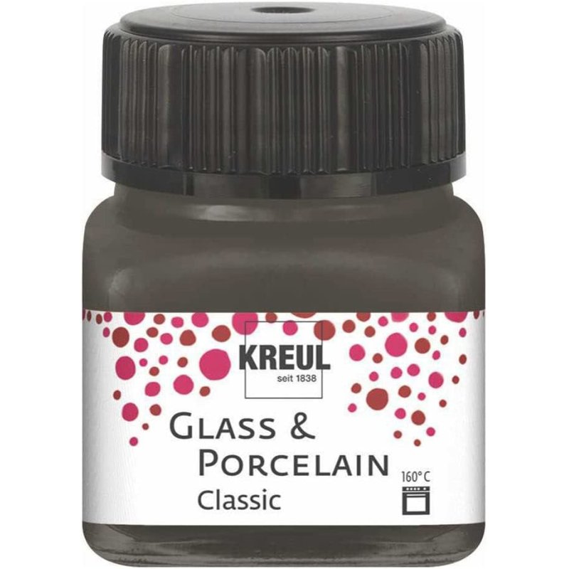 KREUL Peinture pour verre et porcelaine Classic,marron foncé