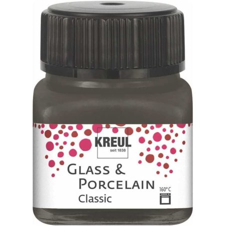 KREUL Peinture pour verre et porcelaine Classic,marron foncé