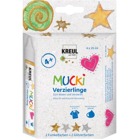 KREUL Déco fantaisie "MUCKI", set de 4 pièces