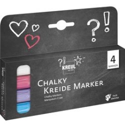 KREUL Marqueurs craie Chalky, Medium, kit de 4