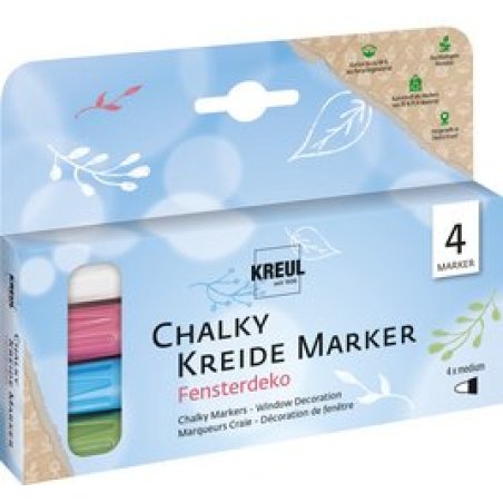 KREUL 22709 marqueur 4 pièce(s) Bleu, Vert, Rouge, Blanc