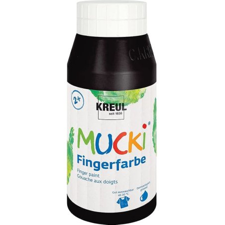 KREUL Gouache aux doigts "MUCKI", 750 ml, noir