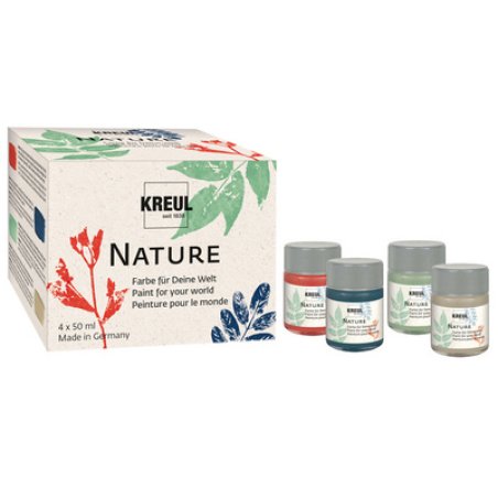 KREUL Peinture créative Nature, set de 4 x 50 ml