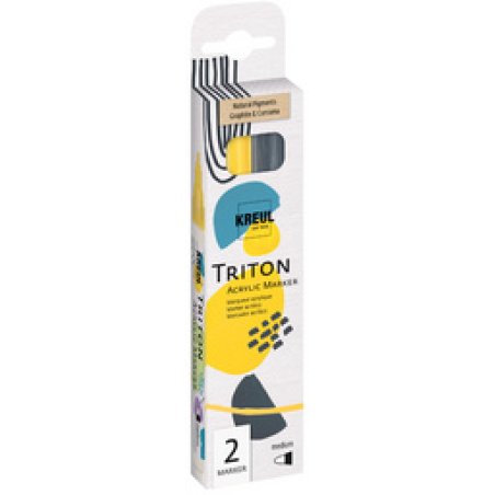 KREUL Marqueur acrylique TRITON Acrylic, set de 2 Natural