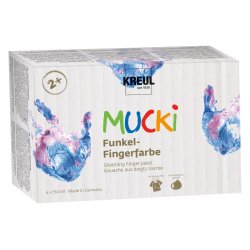 KREUL Gouache aux doigts nacrée "MUCKI", 150 ml, set de 6