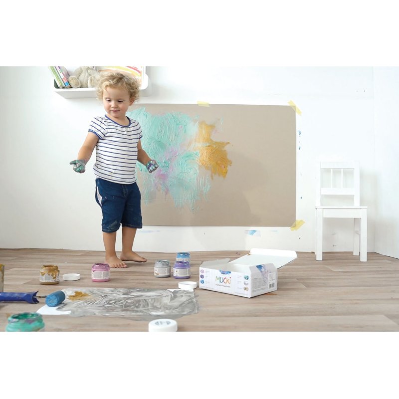 KREUL 2319 washable finger paint Blue, Gold, Green, Lilac, Rose, Silver