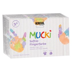 KREUL 2321 washable finger paint Green, Orange, Pink, Purple, Turquoise, Yellow