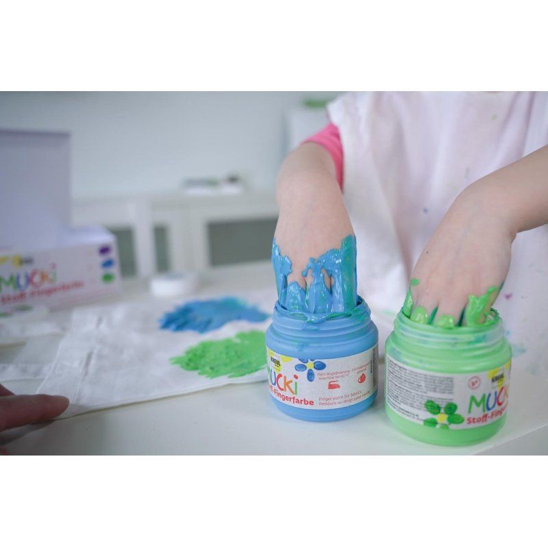 KREUL 28420 washable finger paint Blue, Green, Red, Violet, White, Yellow