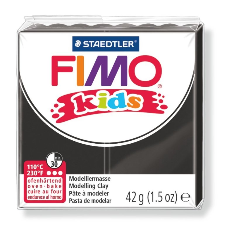 FIMO kids Pâte à modeler, à cuire au four, 42 g, noir