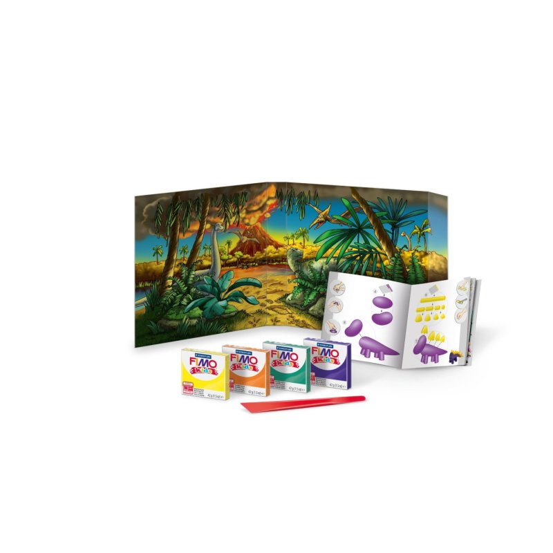 FIMO kids Kit de modelage Form & Play "Dino", niveau 2