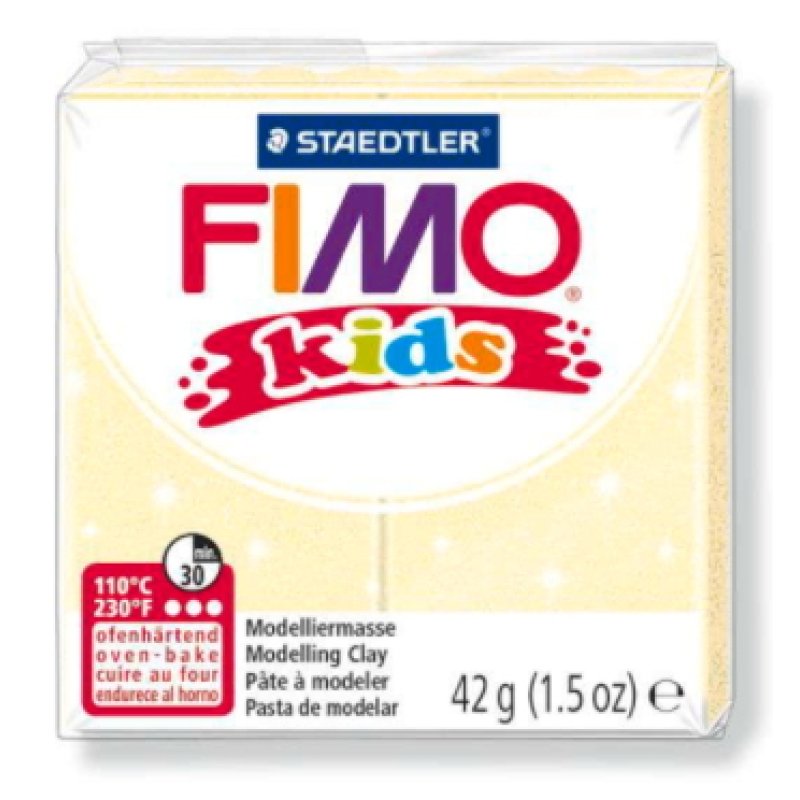 FIMO kids Modelliermasse, à cuire au four, jaune pearl clair
