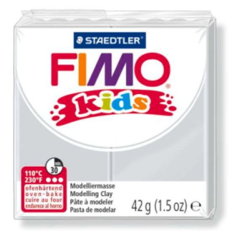 FIMO kids Pâte à modeler, à cuire au four, 42 g, gris clair