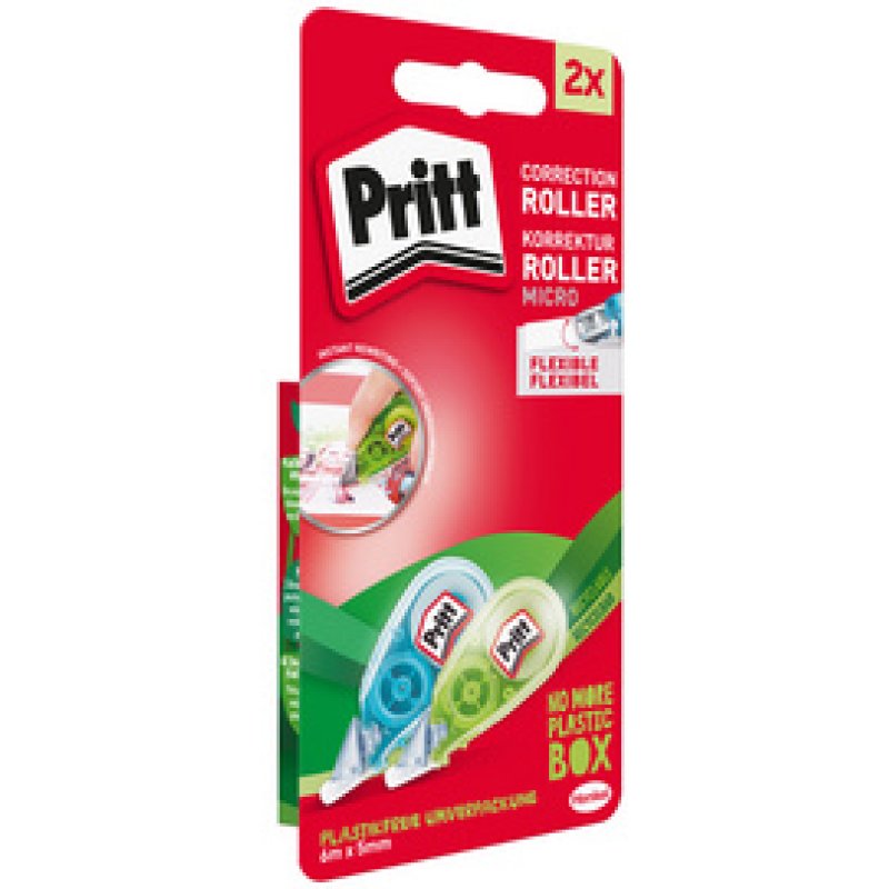 Pritt Rouleau correcteur Micro Roller, carte blister de 2