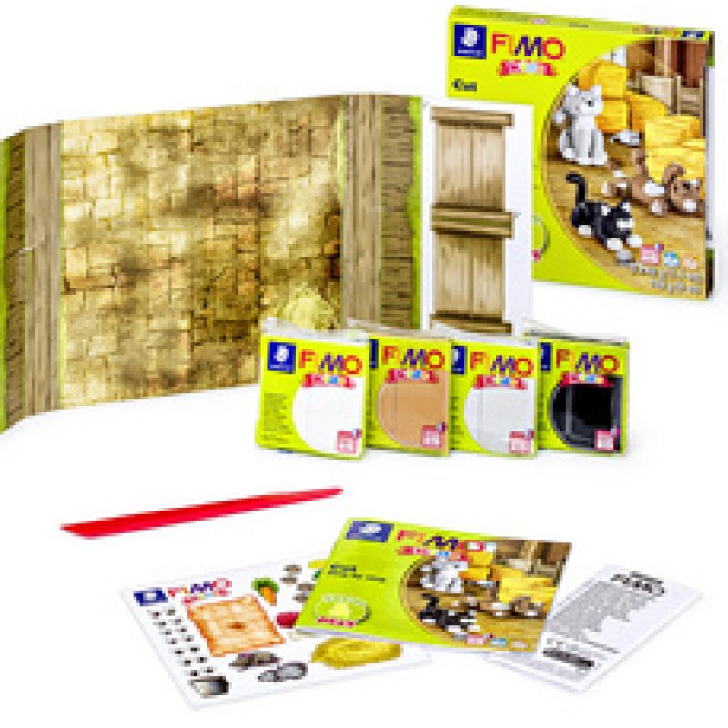 FIMO kids Kit de modelage Form & Play "Cat", niveau 2