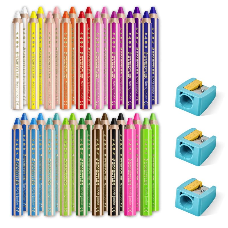 STAEDTLER Crayon de couleur Noris junior, seau de 36