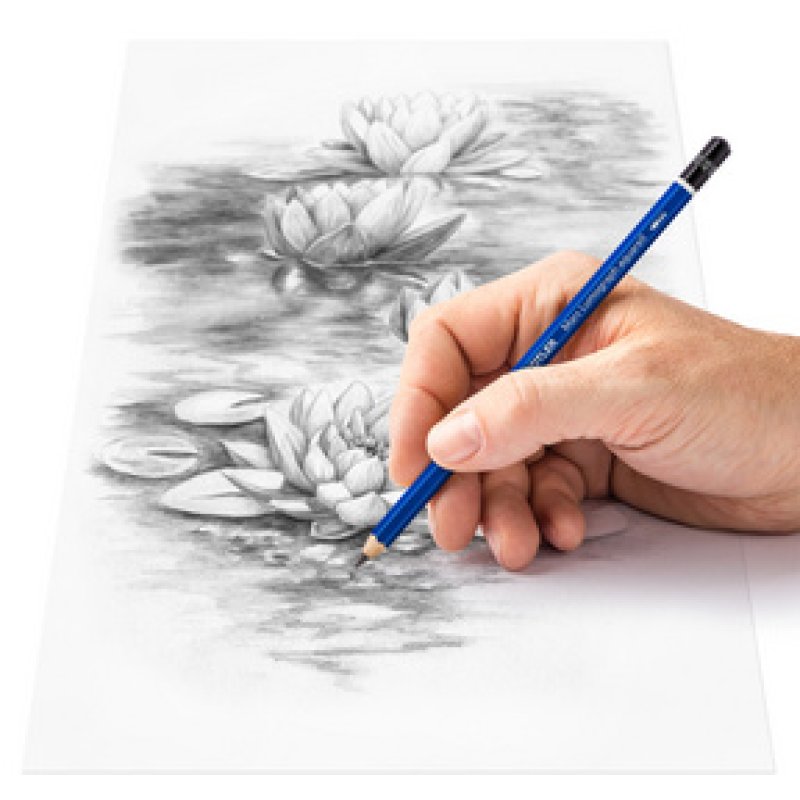 STAEDTLER Mars Crayon Lumograph aquarell, étui en métal de 6