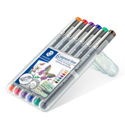 STAEDTLER Feutre à pigment, étui de 6,