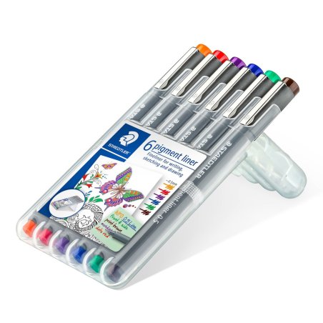 STAEDTLER Feutre à pigment, étui de 6,