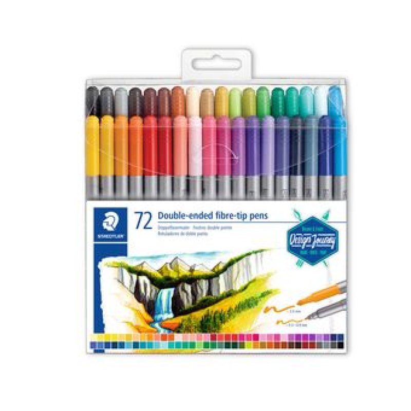 STAEDTLER Feutre double pointe Design Journey, étui de 72