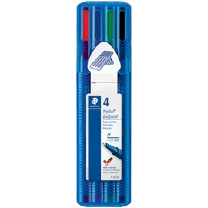 STAEDTLER Stylo à bille triplus ball 437 M, étui de 4