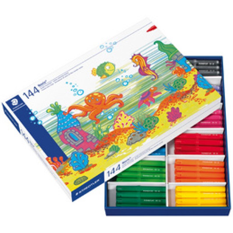 STAEDTLER Feutre de coloriage Noris jumbo, boîte de 144