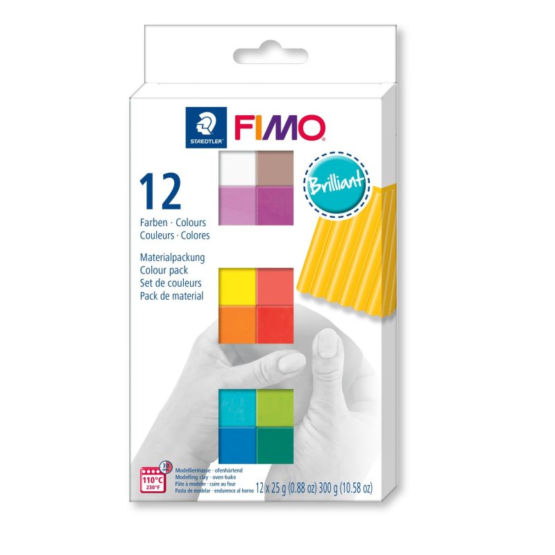 FIMO SOFT Kit de pâte à modeler "Brilliant", set de 12