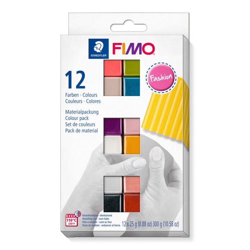 FIMO SOFT Kit de pâte à modeler "Fashion", set de 12