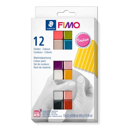 FIMO SOFT Kit de pâte à modeler "Fashion", set de 12