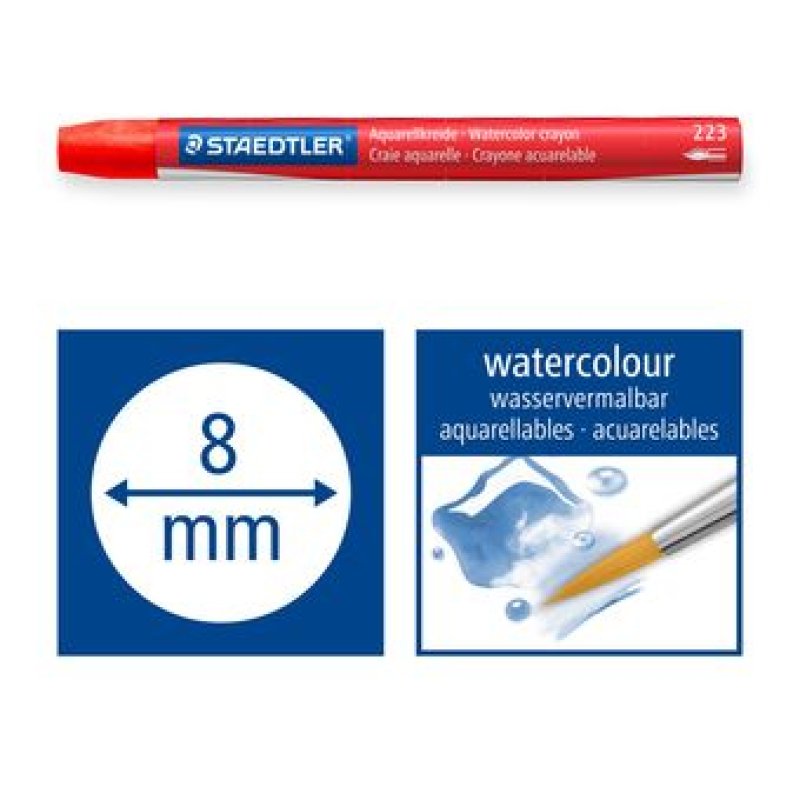 STAEDTLER Craie aquarellable Design Journey, étui carton 12