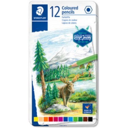STAEDTLER Crayon couleur Design Journey, étui métal de 12