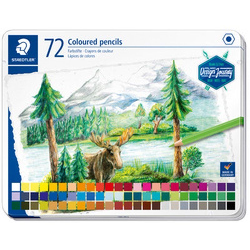 STAEDTLER Crayon couleur Design Journey, étui métal de 12