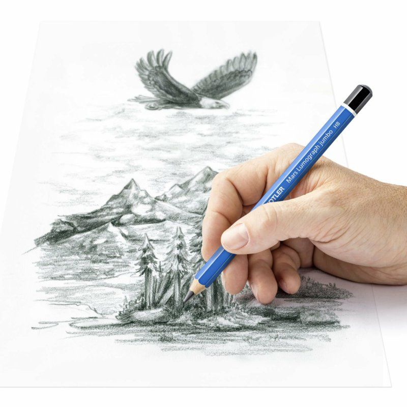 STAEDTLER Crayon graphite Mars Lumograph jumbo, dureté: 4B