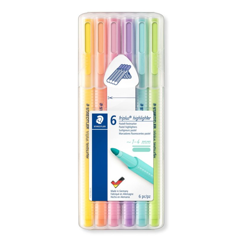 Staedtler 362 C marker 6 pc(s) Bullet tip Lime, Mint, Peach, Pink, Violet, Yellow