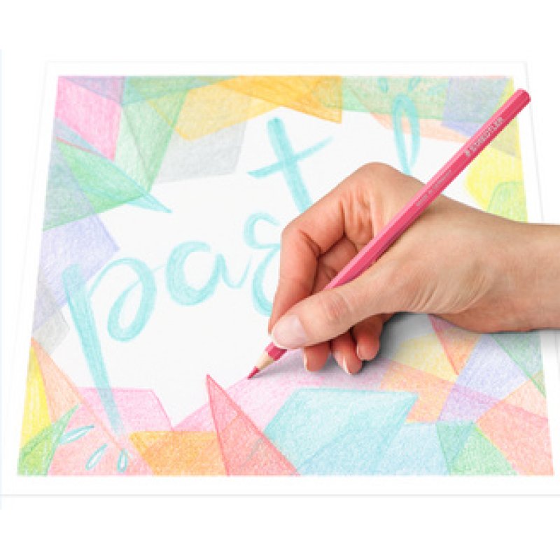 STAEDTLER Crayons de couleur pastel, étui carton de 12