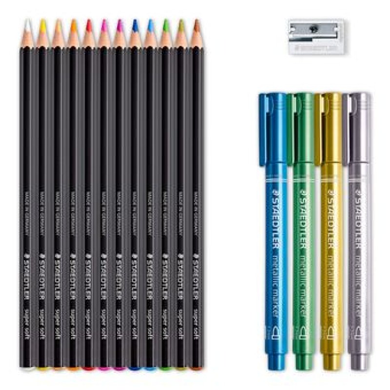 Staedtler 149C Blue, Green, Magenta, Orange, Peach, Red, White, Yellow 12 pc(s)