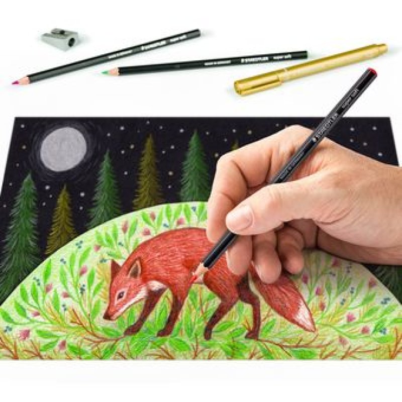 Staedtler 149C Blue, Green, Magenta, Orange, Peach, Red, White, Yellow 12 pc(s)