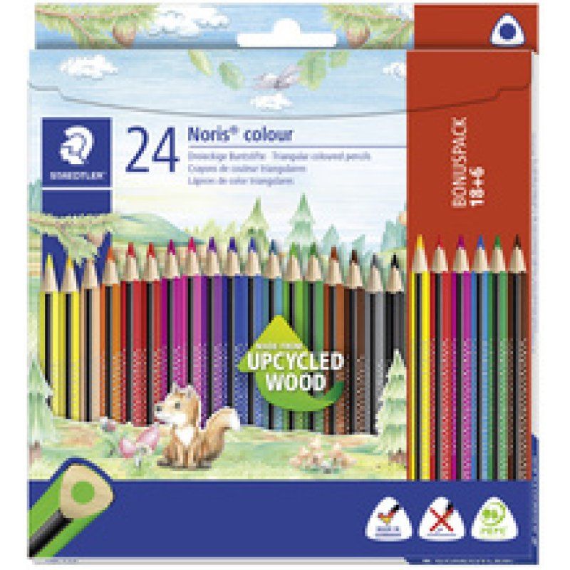 STAEDTLER Crayon de couleur triangulaire Noris colour, étui