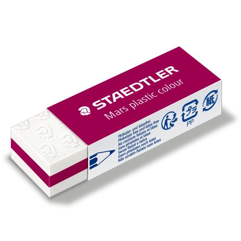 Staedtler CF40 GOMMA MARS PLASTIC SANDWICH gomme à effacer Vert, Gris, Orange, Rouge 40 pièce(s)