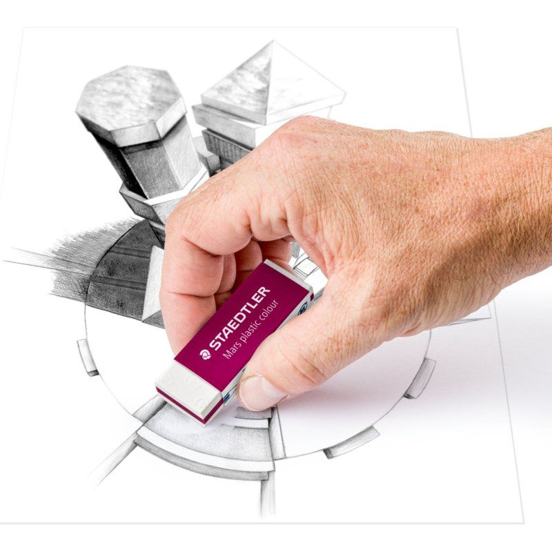 Staedtler CF40 GOMMA MARS PLASTIC SANDWICH gomme à effacer Vert, Gris, Orange, Rouge 40 pièce(s)