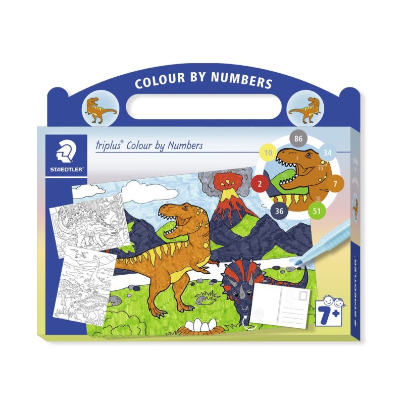 STAEDTLER Kit de coloriage triplus "Peinture au numéro Dino"