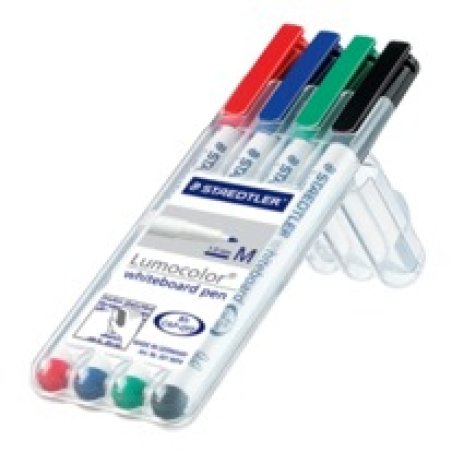 Staedtler Lumocolor 301-WP4 marqueur 4 pièce(s) Noir, Bleu, Vert, Rouge