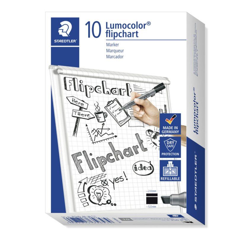 Staedtler Lumocolor flipchart 356 B marker 1 pc(s) Grey