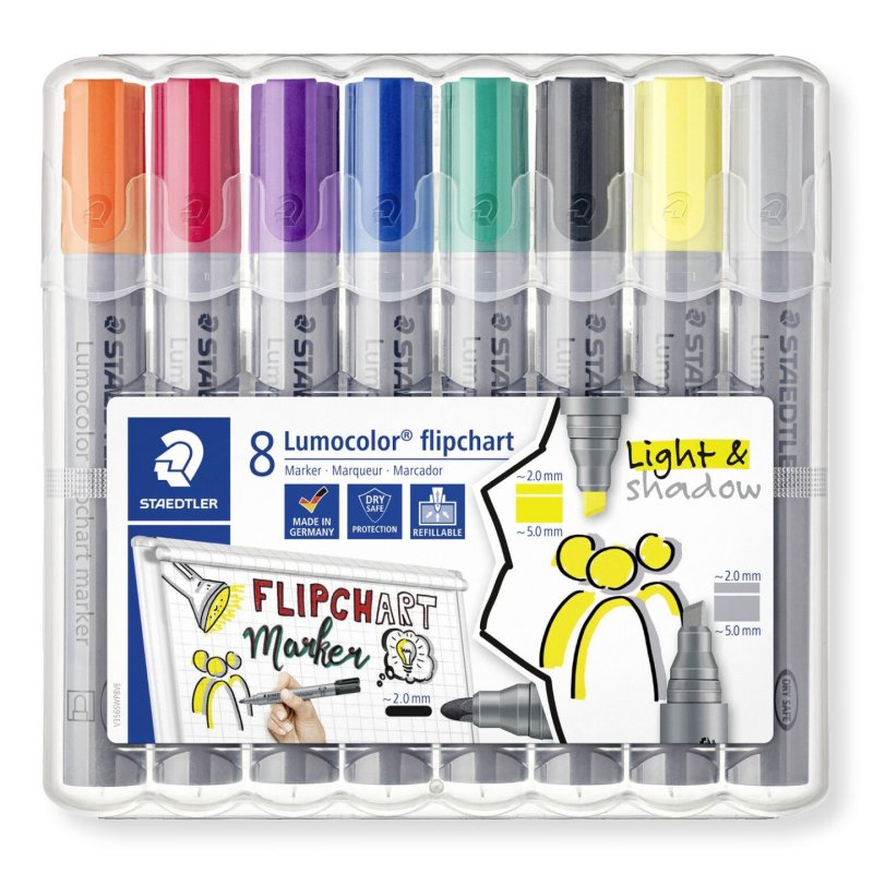 STAEDTLER Lumocolor Marqueur de conférence 356/356B, étui 8