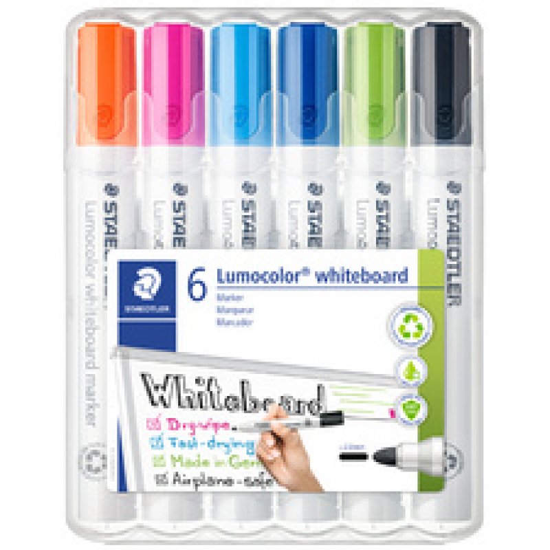 STAEDTLER Marqueur tableau blanc 351 Lumocolor, étui de 6