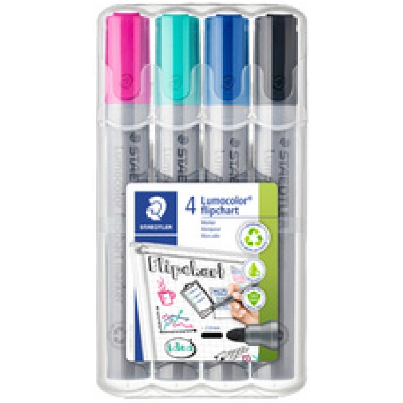 STAEDTLER Marqueur de conférence 356 Lumocolor, étui de 4