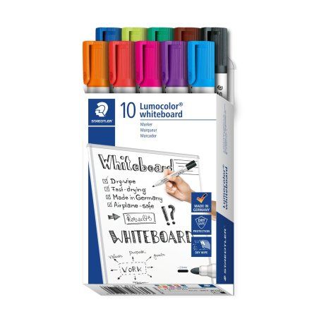 Staedtler Lumocolor 351 B10 marker 10 pc(s) Bullet tip Black, Blue, Brown, Green, Light Blue, Light Green, Orange,